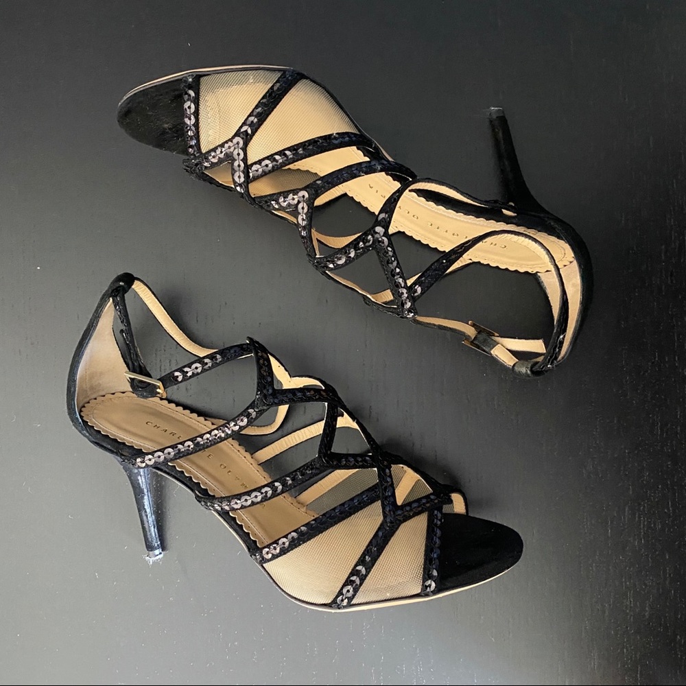 Charlotte Olympia embellished high heel sandals